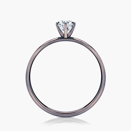 Pierścionek zaręczynowy SAVICKI: czarne złoto, diament